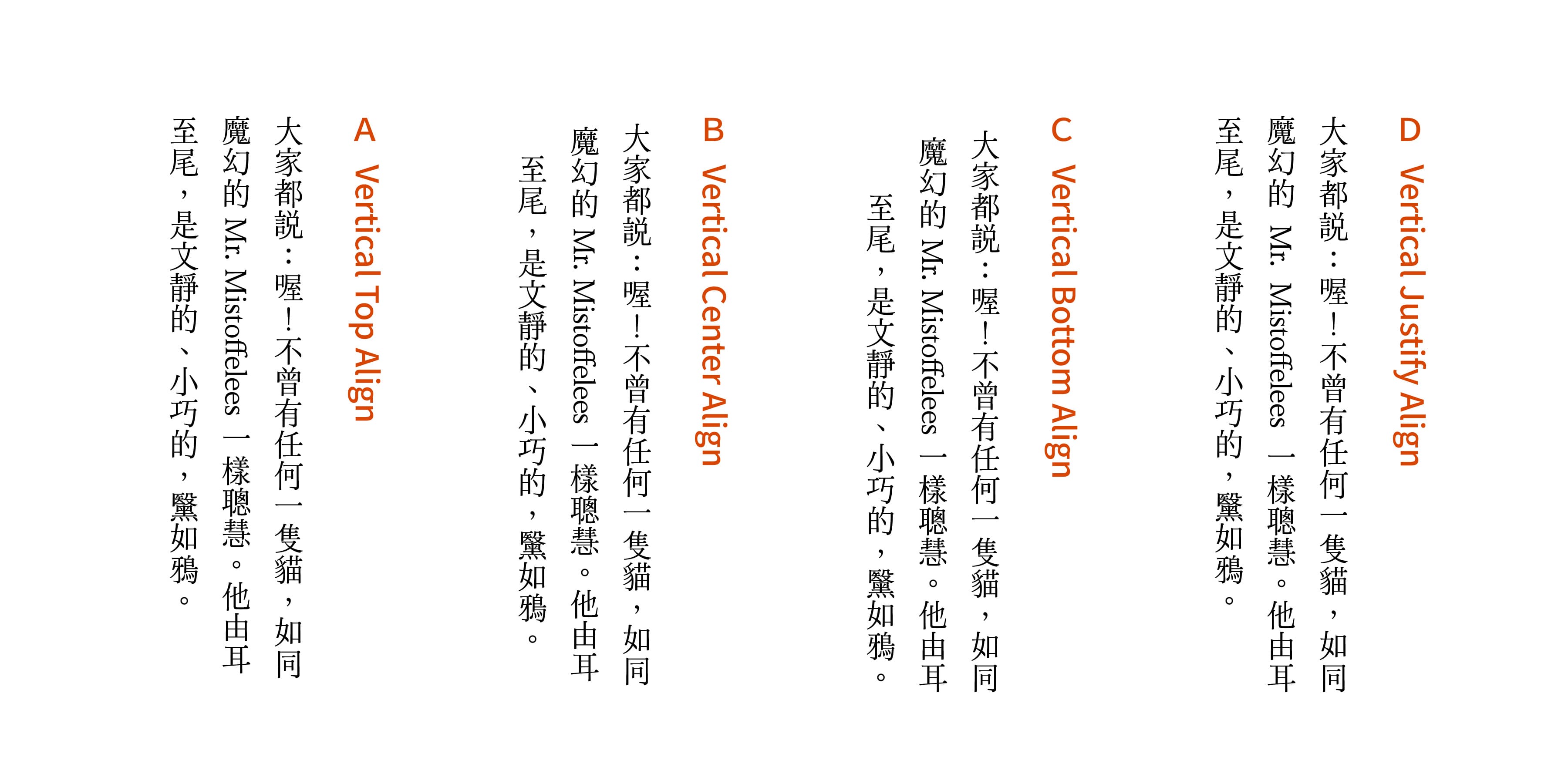 Text Alignment Diagram